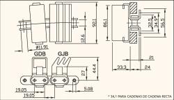 CATENA A CERNIERA DI ACCIAIO GRIPPER PLATE TOP 3/4