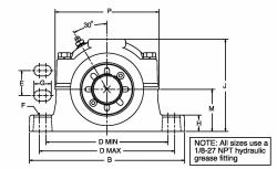 SOPORTE PILLOW BLOCK CUATRO PERNO CON RODAMIENTO SELLADO LABERINTO CON EXPANSION P4B520-ISAF-307LE REF. DODGE 070090