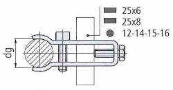 MORDAÇA GUIA SUPORTE AISI 304 Ø12 MM MARBETT