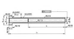 EJETOR TUBULAR TEMPERADO   REF. INMACISA 10 X 6 X 75