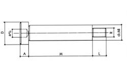 TOPE GUIA MODELO TGM EN ACERO ALEADO DIAMETRO 11 MM REF. TGM M6X30