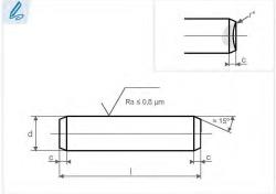Cylindrical Pin din 7 Ø 2,5 mm ISO 2338 2,5 x 4 up 2,5 x 25 