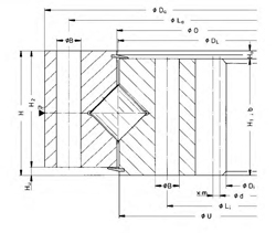 RODAMIENTO BONIFICADO CON DENTADO INTERIOR SERIE RD 800 DIAMETRO EXTERIOR 1871 MM REF. ROTHE ERDE 162.36.1700.891.41.1503