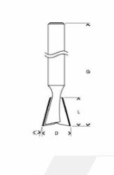 FRESA PER PROFILARE E UNIRE 8 MM 15º  REF. BOSCH 2608628408