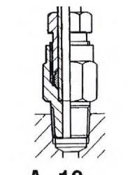RACOR RETO PARA SISTEMA DE LUBRIFICAÇÃO A10 Ø6 MM 1 / 2