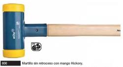 Wiha Martillo de cara blanda Safety blando/semiduro con mango de madera