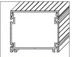 PROFIL EN ALUMINIUM POUR MONTAGE DE SYSTÈME 100X85  REF. HEPCOMOTION 0-133-8510