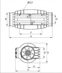 EXTRACTOR MODELO TD-800/200 SILENT T EN PLASTICO MOTOR DESMONTABLE ULTRASILENCIOSO REF. SOLER PALAU 5211364800