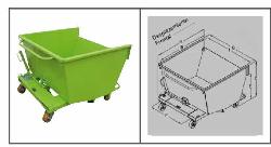 VOLQUETE PARA RESIDUOS CON ACCIONAMIENTO AUTOMATICO DEL BASCULAMIENTO CAPACIDAD 500 L ZOCALO