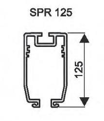 PROFILO ALLUMINIO CON SCANALATURA A T SPR 125-6 125 MM 71.5 MM 6 M  REF. THOMSON D100 216
