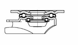 RODA DE POLIURETANO COM FORQUILHA PARA CARGAS MÉDIAS Ø 150 MM  REF. BLICKLE LH-SETH 150K