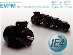 MOTOR DE IMAN B14 4 POLOS VELOCIDAD 3000 RPM VOLTAJE NOMINAL 230 PAR NOMINAL 2.54 NM CORRIENTE NOMINAL 2.4 A REF. EURA DRIVES EVPM-401IN2Y063D30A14