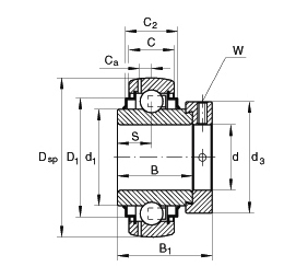 COJINETE SOPORTE INA GE40-XL-KRR-B