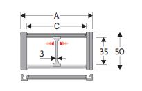 (MT) CADENA PORTACABLES CON TAPAS APERTURA DESDE RADIO INTERIOR SERIE 335PS ANCHO INTERIOR 103 MM EXTERIOR 119.5 MM RADIO FLEXION 125 MM PASO CADENA 52 MM PESO 1.81 KG/M NYLON REF. BREVETTI 335PS103125S