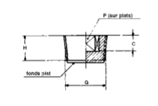 ENCHUFE CON HEXAGONO INTERIOR LATON BSPT DIN 906 G 3/4 REF. NORMYDRO BFL 00 27
