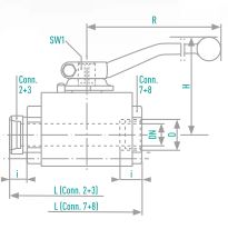 KUGELVENTIL AUS STAHL BETÄTIGUNG HANDHEBEL BBS/BHG DN-16 PN-400  REF. BOEHMER 008.1613