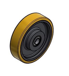 RUEDA VULKOLLAN 93 SHORE A 178-200-050-5-25 REF. RADER VOGEL 5750.5000.00