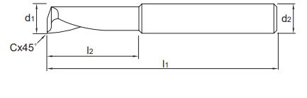 FRESA DIANTEIRA METAL DURO MD 2 X 8  X 6  X 64 MM  REF. PHANTOM 36.130.0202