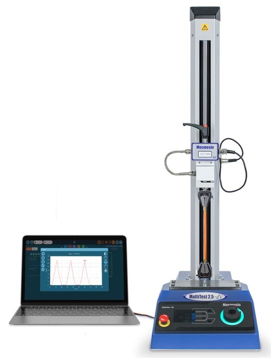 MAQUINA DE ENSAYOS DE TRACCION Y COMPRESION MULTITEST-DV TIPO 2.5 POTENCIA 230 VAC 50 HZ Y 110 VAC 60 HZ CAPACIDAD CARGA MAXIMA 2500 N CARRERA UTIL 500 MM RANGO VELOCIDAD 0.1-1200 MM/MIN SOFTWARE Y ORDENADOR NO INCLUIDOS MECMESIN