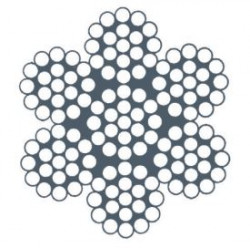 CAVO IN ACCIAIO INOSSIDABILE 316 10 MM 7X19 + 0 100 M  REF. UNIQ 09221643