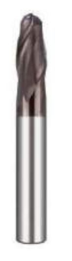 FRAISE MÉTAL DUR TORIQUE DEUX LÈVRES HSC - HHC JUSQU'À 62 HRC F423 Ø10 R 1.0  REF. SAUDA 423100210