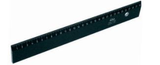 REGLA BISELADA ALUMINIO NEGRO MILIMETRADA DIMENSION 2000X40X5 MM REF. ACHA 54-520