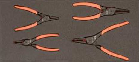 PINZE DI ANELLO SEEGER 1/3 FIT 4 PCS  REF. BAHCO FF1E4005EH