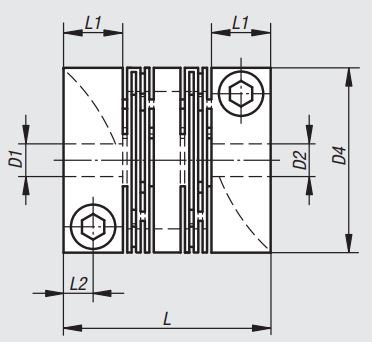 BELLOWS COUPLING   REF. NORELEM 23010-1050