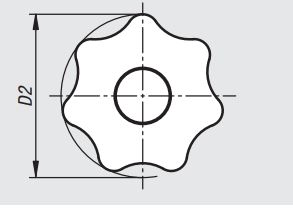 EMPUÑADURA DE BLOQUEO  CON MECANISMO L1=17 D=5 ACERO DE CORTE FACIL DE BLOQUEO TA.2 D2=40 M10X1 L=469 REF. NORELEM 03191-210051