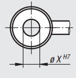 15 DEGREE LEVER WITH BALL X= 16  REF. NORELEM 06342-116
