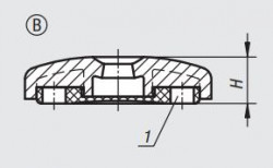 BASE PER I PIEDI LIVELLANTI   REF. NORELEM 27815-2080