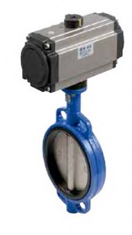 VALVOLA A FARFALLA INFERRO FUSO CON ATTUATORE PNEUMATICO 1 1/2   REF. MT INDUSTRIAL 52051151-040